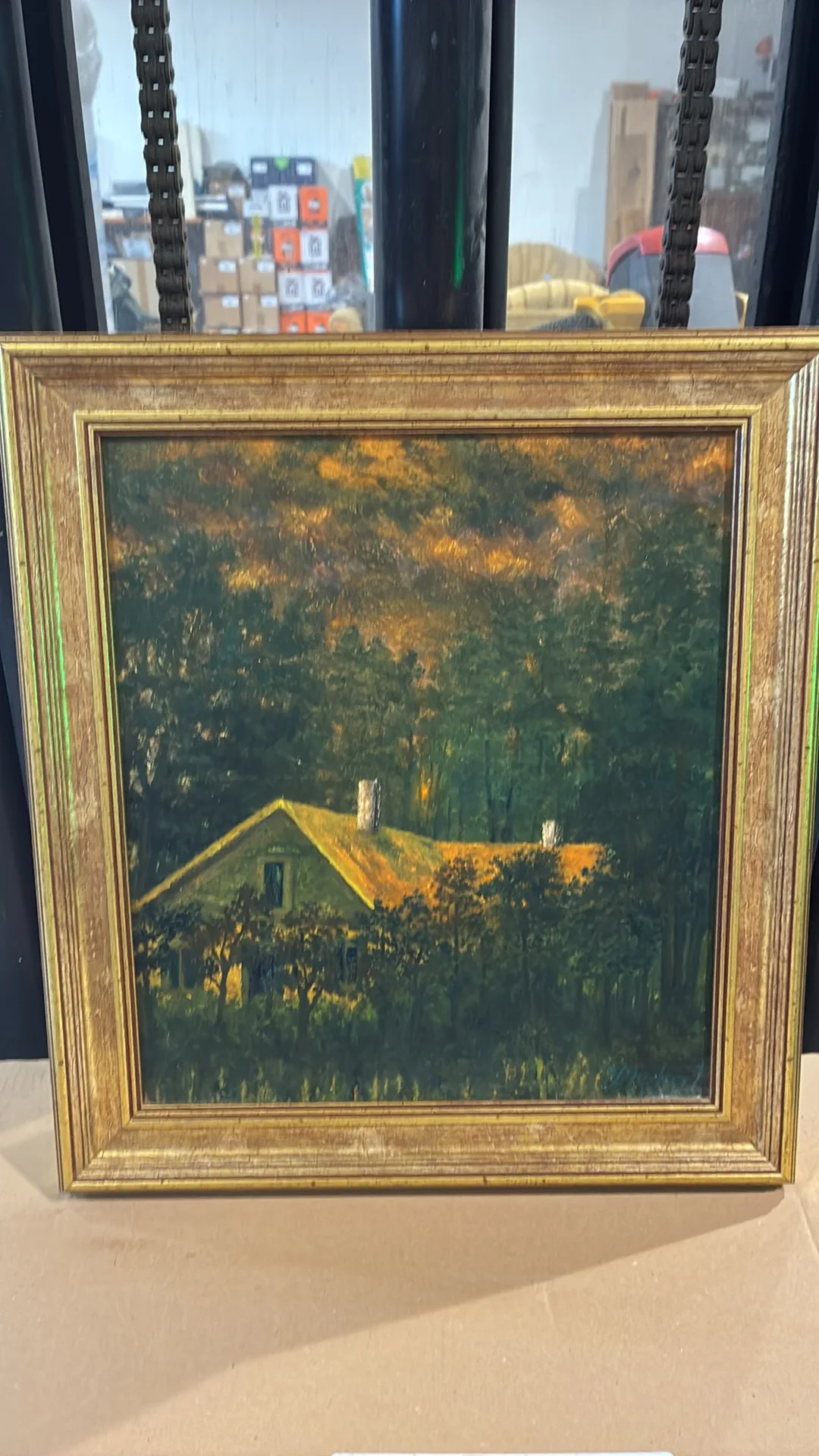 Pejzaż olejny po renowacji laserowej